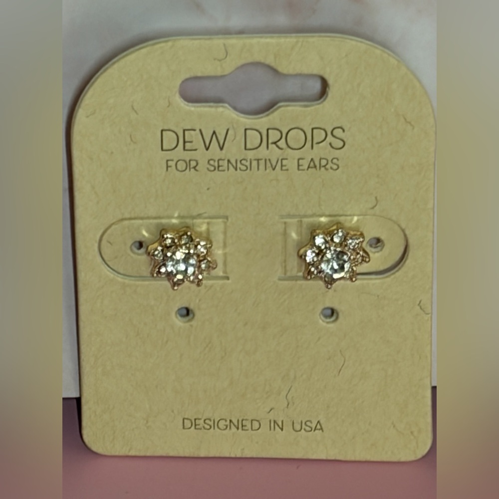 Gold and Silver Flower Earrings